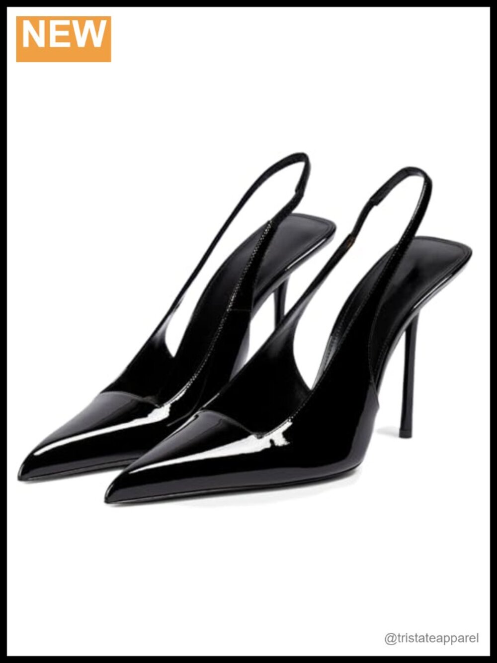 Slingback Heels for Women Pointed Toe Stiletto High Heels Stretch Slip on